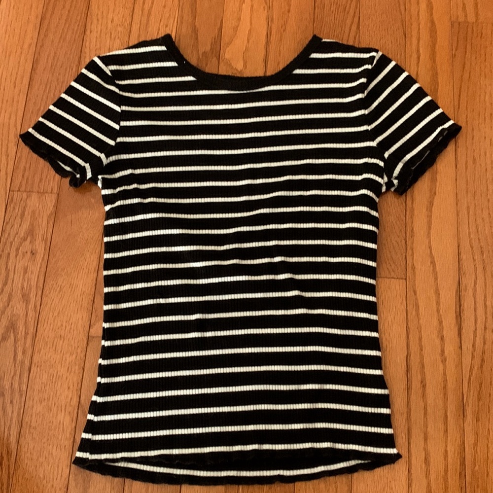 Black and White Striped T-shirt